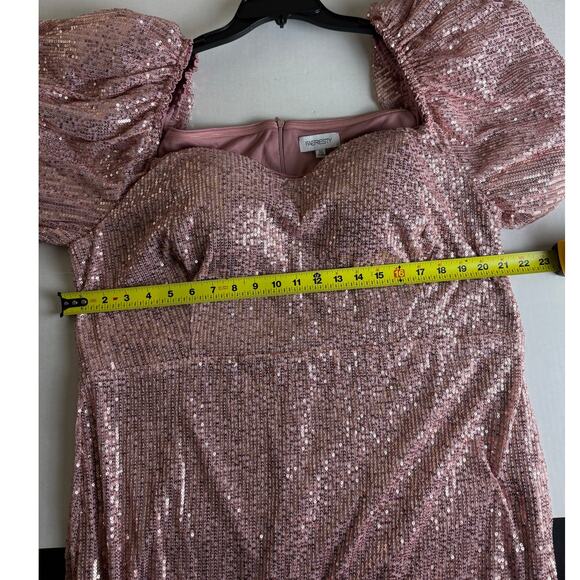 Elegant Faeriesty Sequin Midi Dress - Champagne Pink 5XL - Picture 7 of 7